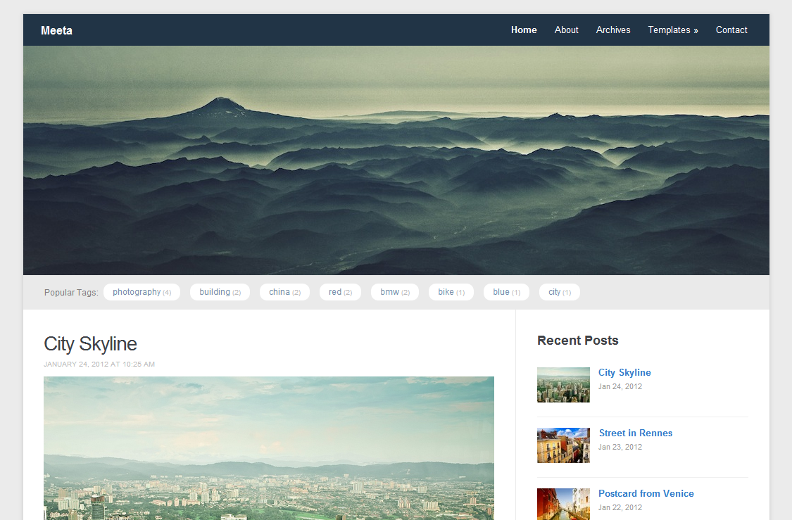 Meeta Free Premium Responsive WordPress Theme 2012