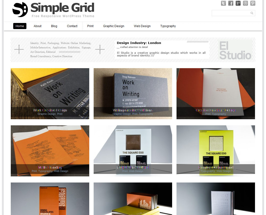 Simple Grid Premium Portfolio WordPress Theme 2012