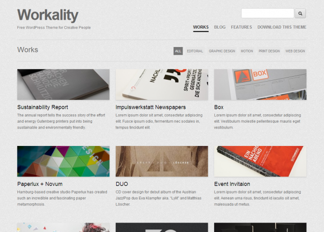 Workality Free Portfolio WP Theme