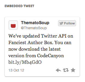 oEmbed Tweet WIdget Pack by ThematoSoup