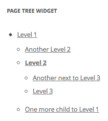 Page Tree Widget