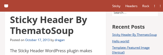 Sticky Header Free WordPress Plugin by ThematoSoup