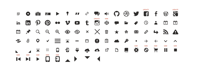 Genericons - icon font used in Twenty Thirteen