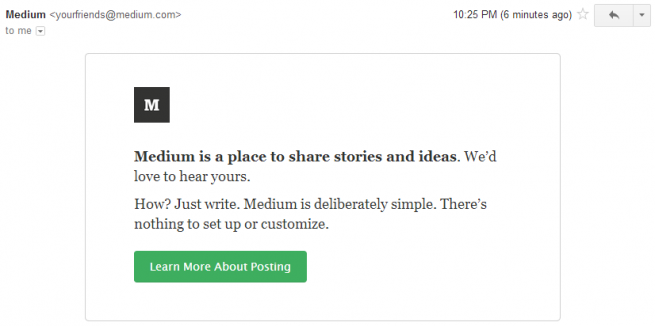 Emails from Medium