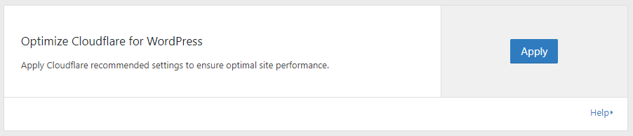 Cloudflare apply automatic settings
