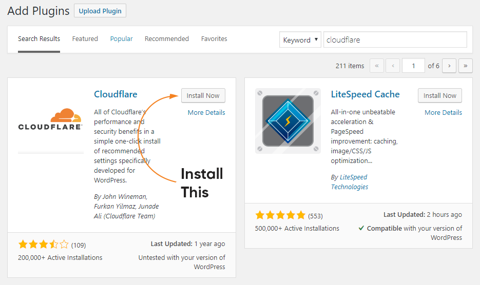 Cloudflare WordPress Plugin