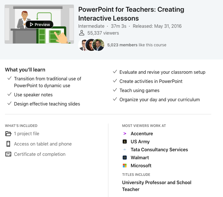 Power Point for Teachers - LinkedIn Learning