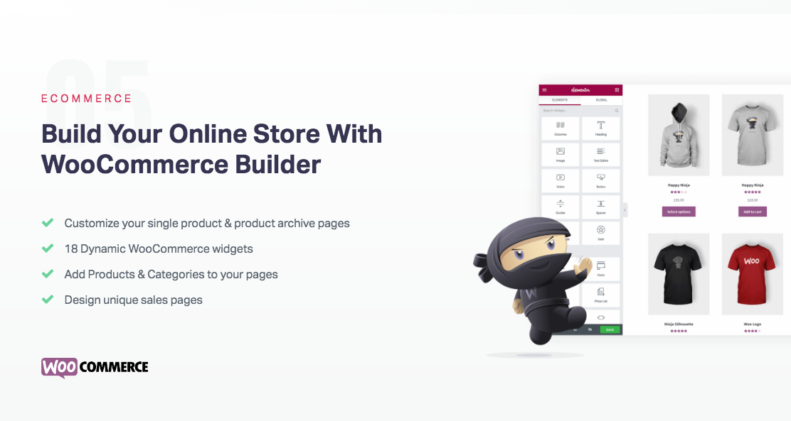 Elementor WordPress Landing Page Builder is Compatible with WooCommerce