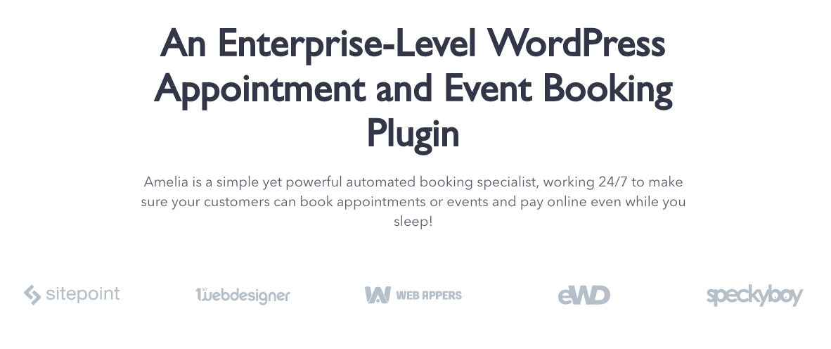 Amelia, Enterprise WordPress Appointment Scheduling Plugin